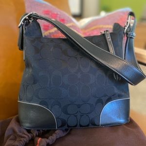 Coach Classic Logo Black Shoulder/Crossbody Handbag